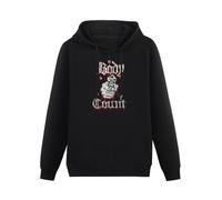 QURUMBAGH Body Count Mens Hoodies Pullover Hoody Black Sweatershirt S