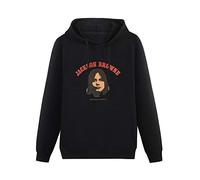 QURUMBAGH Jackson Browne Mens Hoodies Pullover Hoody Black Sweatershirt L