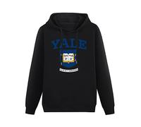 QURUMBAGH Yale University - Coat of Arms Mens Hoodies Pullover Hoody Black Sweatershirt 3XL