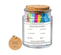 Qurygin Bocal de 6,5 x 9 cm avec inscription en anglais « Lire moi quand, verset », « Read Me When », « Read Me When Glass For Celebration »
