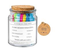 Qurygin Bocal de 6,5 x 9 cm avec inscription en anglais « Lire moi quand, verset », « Read Me When », « Read Me When Glass For Celebration »