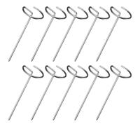 Qurygin Lot de 10 brochettes verticales en acier inoxydable pour friteuse à air comprimé - Accessoires réutilisables pour barbecue, viande, poisson, poulet