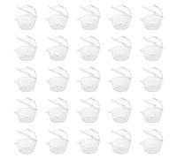 Qurygin Lot de 20 boîtes à cupcakes individuelles empilables avec couvercle hermétique pour gâteaux, muffins, salade - 8,5 x 8 x 11 cm