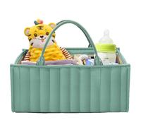Qurygin Panier de rangement pour couches - Sac de rangement pliable pour couches - Organiseur de table à langer pour filles et garçons, panier indispensable pour serviettes, couches, bavoirs