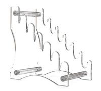 Qurygin Présentoir À Couteaux Acrylique - Support De Rangement Pour Couteaux, 6 Niveaux, Transparent