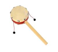 Qurygin Tambour à hochet pour, Tambour à hochet à Main, Petit hochet torsadé, Tambour à hochet en Bois, Instrument de Percussion de Style Chinois, Tambour torsadé pour garçons Filles