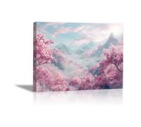 QUSAAOU PièCe Tableau Moderne Toile Affiche scène côte vagues minimaliste DéCorations Murales De Style Moderne Pour Chambres Salles De Bains Et Cuisines(Rose)-70x100cm Sans cadre