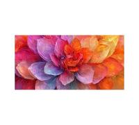 QUSAAOU Sur Toile Fleur multicolore vive texture épaisse Minimalisme Pour Salon Chambre Decoration Peinture Toile Tableau Murale Art Moderne Maison Tableau Affiche Sans -20x40cm1 Sans cadre