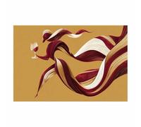 QUSAAOU Tableau Abstrait Moderne Art figurine vin ruban fluide Decoration Murale Abstrait Paysage Peinture Sur Toile Tableau Decoration Murale Salon Chambre(Bourgogne)-40x60cm Sans cadre