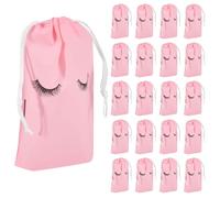 Qusedwey 100 PièCes à Cils pour les Clients à Friandises pour les Clients de Suivi des Cils Extensions de Cils de Maquillage Rose