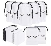 Qusedwey 100 PièCes à Cils pour les Clients à Friandises pour les Clients de Suivi des Cils Extensions de Cils de Maquillage Clair