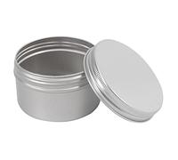 Qusedwey 12PièCes 4Oz MéTal Bougie Tins pour Le Bricolage Fabrication de Bougies, Tins MéTal avec Vis Couvercles, pour la Fabrication de Bougies, Artisanat, Stockage (Argent)