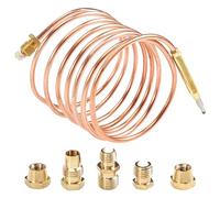 Qusedwey 1500Mm Kit de Thermocouple Universel pour Cuisinière à Gaz M6X0.75 avec Thermocouple de Remplacement pour Écrou de Débordement (Cinq)
