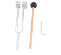 Qusedwey 174 Hz Diapason pour la Guérison, la Réparation, le Soulagement Du Stress et la Guérison, Instrument de Musique avec Marteau en Silicone, Diapason Argenté, 1