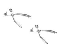 Qusedwey 2 Pièces en Métal Argenté Cerise Pitter Olive Pit Easy Remover Hand Removal Core Tool Cuisine Fruits Légumes Corers Pitter