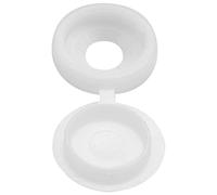 Qusedwey 200 PièCes SéRies Capuchon à Vis Couvercles de TêTe de Vis à CharnièRe en Plastique Capuchons de Couvercle de Vis Couvercles DéCoratifs Vis de Remplacement à Encliqueter (Blanc)