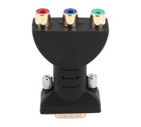 Qusedwey 3 RGB vers HD 15 Broches Style VGA Composant VidéO Jack Adaptateur Conventer