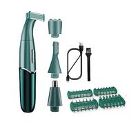 Qusedwey 4 en 1 Zones Intimes Coupe de Cheveux Rasoir Femme Bikini Ligne Rasoirs Sensibles Cheveux Rasage Tondeuse Barbe Tondeuse, A