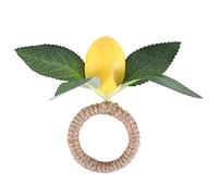 Qusedwey 4 PièCes SéRies Simulation Citron Plante Anneau Fruits Repas Boucle HôTel Modèle Chambre Anneau Boucle FêTe Fournitures