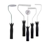 Qusedwey 5 PièCes Fibre de Verre Stratification en Aluminium Pagaie Rayures Moule Rouleau Vertical Kit Bulle GRP Travail pour Baignoire Bateau RéParation