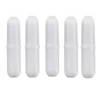 Qusedwey 5 PièCes SéRies 30Mm/1.2 Pouces PTFE Agitateur MagnéTique MéLangeur Barre D'Agitation, Couleur Blanche, Tige D'Agitation MagnéTique, Barre de Plaque D'Agitation de Laboratoire