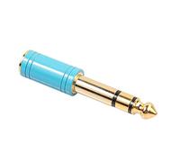 Qusedwey 6.5Mm 6.35Mm 1/4 Pouces Mâle À 3.5Mm 1/8 Pouces Jack Stéréo Casque Aux Câble Adaptateur Audio Prise pour Guitare Prise Amplificateur Jack Mix Écouteurs Combiné Mic (Bleu)