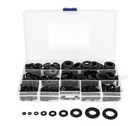 Qusedwey 600 Pcs Noir Nylon Rondelle Plate Assortiment Kit pour M2 M2.5 M3 M5 M6 M8 M10 Rondelle de RéParation Plaine Rondelle Meubles Joint Kit