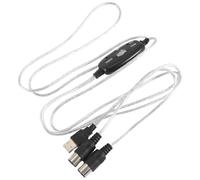 Qusedwey Adaptateur de Câble USB MIDI, Interface de Câble D'EntréE-Sortie USB Type A Mâle vers MIDI Din 5 Broches avec Indicateur LED pour Clavier de Musique
