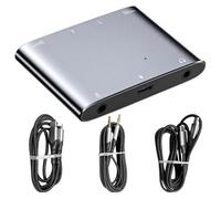 Qusedwey Adaptateur D'Interface Audio pour la Diffusion en Direct à Double Résolution Stéréo Haute Résolution pour Le Chant et L'Enregistrement en Direct