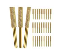 Qusedwey Affûteuse de Tronçonneuse Diamantée de 30 Pièces Tête de Meulage de Chaîne de Scie à Chaîne 3 Embouts D'Affûtage de Tronçonneuse, pour Scie à Chaîne, (5/32 Pouces, 3/16 Pouces, 7/32 Pouces)