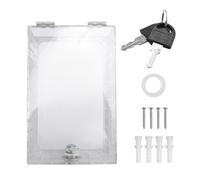 Qusedwey Boîte de Verrouillage de Thermostat avec Clé Couvercle de Thermostat Universel avec Serrure, Protecteur de Thermostat Transparent pour Mur