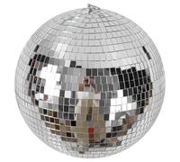 Qusedwey Boule de Miroir de LumièRe Disco de 30 Cm, Boules de Miroir de FêTe RéFléChissantes ArgentéEs avec Anneaux Suspendus pour la Danse, l'anniversaire,