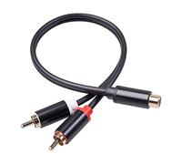 Qusedwey Câble 2 Mâle vers 1 Adaptateur Câble Audio Câble Auxiliaire pour Edifer CinéMa de DVD VCD Casque