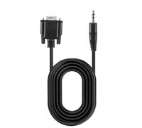 Qusedwey Cable a 9 Broches Vga Db9, DB 9 a TRS 3,5 Mm (1/8 Pouce) Cable De Donnees Serie Stereo Male TRS-6 Pieds