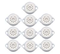 Qusedwey Châssis Mount 9pin Base de Douille de Tube à Vide en Céramique 10pcs pour 12ax7 ECC82 6922 EL84 6DJ8 12AU7 12AT7 TUBES de GUITARE AUDIO