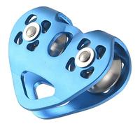 Qusedwey Coeur-Forme Escalade Poulie Cable en Acier Corde 13mm Dispositif d'escalade Tyrolienne Trolley a Grand 24KN