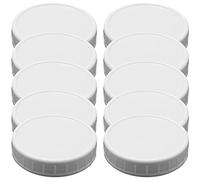 Qusedwey Couvercles de Bouchons de Rangement en Plastique 10 PièCes NervuréS pour Bouteille de Pot à Bouche Standard Standard de 86 Mm