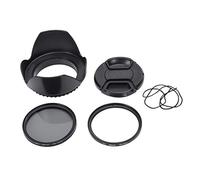 Qusedwey CPL Kit de Filtre UV 58mm pour 700D 100D 600D 1200D Capuchon de Pare-Soleil
