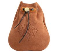 Qusedwey Cuir en Plein Air Pas Bourse de Monnaie Coin Sac Cordon Poche Calabash D'Emballage