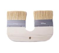 Qusedwey Double Brush - Pinceau en U de 4 Pouces de Large pour Peinture à la Chaux, Poils Naturels pour Peindre sur Briques et Surfaces Murales Intérieures.