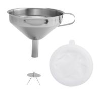 Qusedwey Entonnoir de Cuisine en Acier Inoxydable 304 de 5,1 Pouces avec Filtre Alimentaire de 200 Mailles pour Transférer des Liquides, de L', Rendant la Confiture Facile à Utiliser