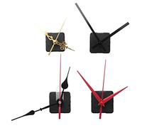Qusedwey Kit de Moteur de MéCanisme de Mouvement D'Horloge à Quartz à Arbre Long 4 PièCes avec 6 Paires de DifféRentes PièCes de RéParation D'Horloge Remplacement