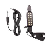 Qusedwey Micro Guitare Acoustique 12 Trous Micro Rosace Micro Guitare Transducteur Magnétique Fader Câble Audio Pièces et Accessoires de Guitare