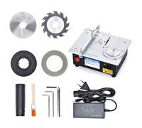 Qusedwey Mini Scie Circulaire Électrique de Menuiserie sur Table, Scie de Banc DIY pour Modèles Artisanaux, Outil de Coupe de 96W, Scies Électriques de Bureau, Prise EU