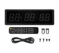 Qusedwey Minuterie de Gymnastique, Minuterie D'Intervalle LED Compte à Rebours NuméRique Horloge Murale Minuterie de Remise en Forme, Chiffres Bas/Haut Horloge ChronomèTre pour