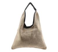 Qusedwey Mode Femmes à BandoulièRe en Osier Tissé Sac de Paille à Main Grande Capacité Fourre-Tout Femme éTé Plage Sac à Main