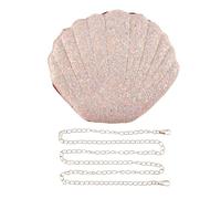 Qusedwey Petite SirèNe Bourse en Coquillage pour les Femmes et les Filles à BandoulièRe Paillettes Paillettes Porte-Monnaie Du Soir, Rose