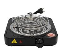 Qusedwey Plaque de Cuisson éLectrique Simple de Qualité SupéRieure 1000W-5 Niveaux de Puissance Solide CuisinièRe éLectrique Simple pour Le Bureau, en DéPlacement et à Prise UE