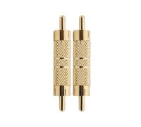 Qusedwey Professionnel Male a Male Coupleur Adaptateur Convertisseur Connecteur Plaque Or (Paquet De 2)