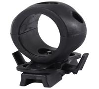 Qusedwey Support Monture de Serrage pour Lampe de Poche a declenchement Casque Universel (Fast, Mich, IBH, etc. avec Le Casque de Rail) Diametre de 2.5cm Noir